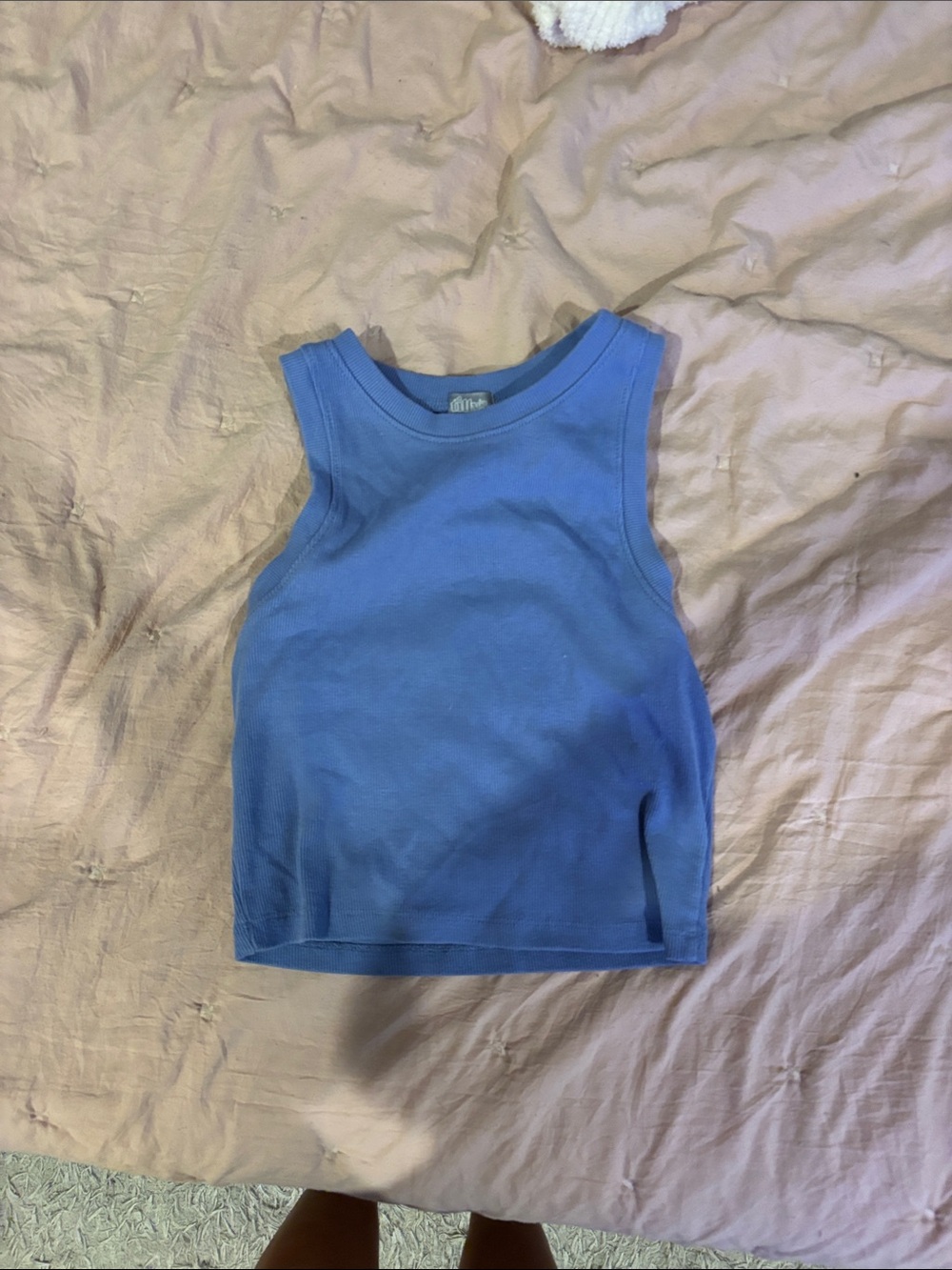 Tilly's Sky Blue Girls' Ribbed Tank Top